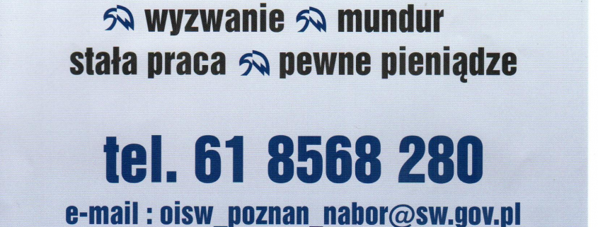 Plakat Służby Więziennej w Poznaniu