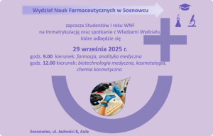 Immatrykulacja oraz spotkanie z Władzami Wydziału dla Studentów I roku WNF